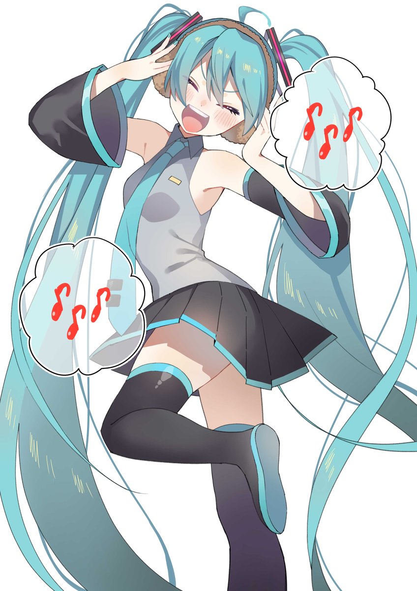 冬の気配を感じはしゃぎミクさん
＃初音ミク #イラスト