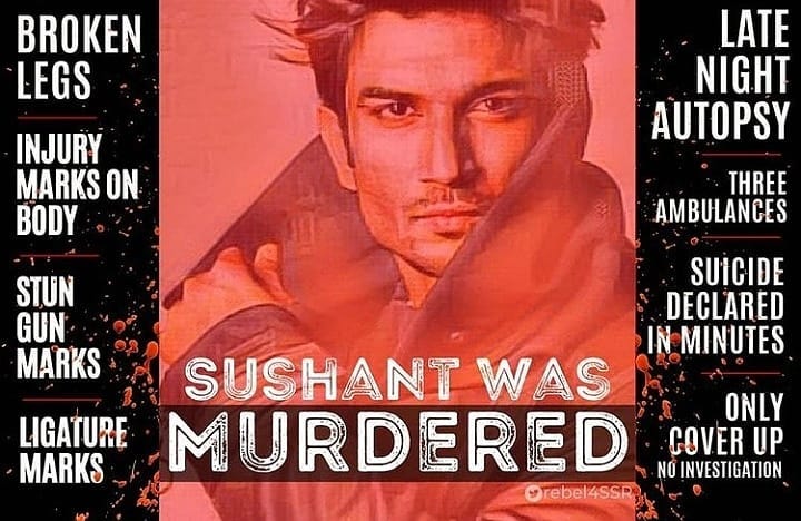 Yasmin2186's tweet photo. CBI, when will u remove suicide tag and make it official it is MURDER? @CBIHeadquarters @Copsview It's immoral n defamatory to label someone as having committed suic!de when thre is clearly foul play at hand n enough evidence available?
#302MustInSSRCase
PR Overdrive InSSRCase https://t.co/MjW7mYmLHB