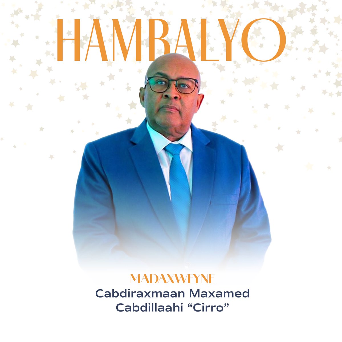 HAMBALYO

Waxa aan halkan dhambaal hambalyo ah u ga dirayaa madaxweynaha cusub ee Somaliland, Mudane Cabdiraxmaan Maxamed Cabdillaahi “Cirro” oo ku guulaystay doorashada Somaliland. Guusha Mudane Cabdiraxmaan Cirro waxa ay muujinaysaa kalsoonida shacabka Somaliland ku qabaan