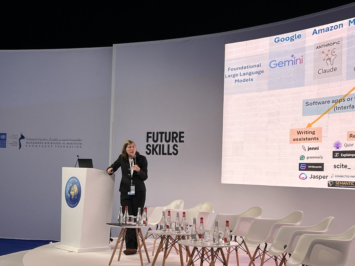 knowledge4All1's tweet image. Prof. Barbara Oakley, Professor of Engineering, Oakland University, shares practical insights and tools into making use of #GenAI tools in #Education, at #KnowledgeSummit24.