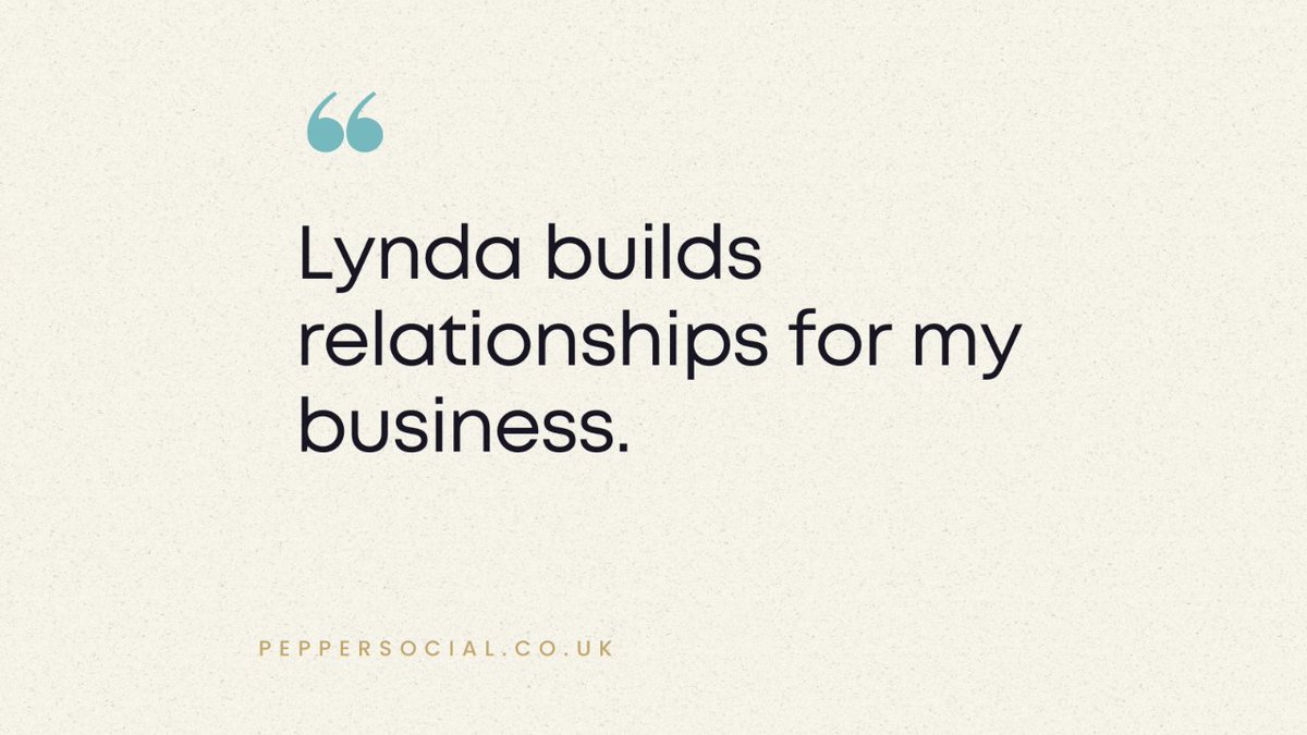 👥 Struggling to build relationships online? My services focus on building genuine relationships and increasing engagement and loyalty.

"Lynda builds relationships for my business."

New client slots available. More at peppersocial.co.uk/social-media-m…

#PepperSocial #Congleton