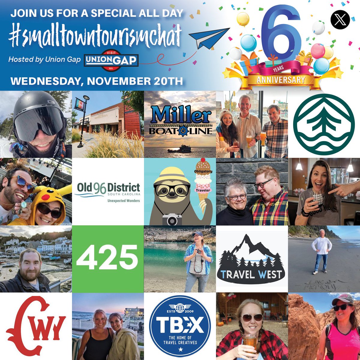 Union Gap (@uniongapwa) on Twitter photo Wed, Nov 20 join us for all day #SmallTownTourismChat - I'm traveling & will start chat from Chicago hotel around 7am EST, I will then post throughout day until around 11pm PST when I catch my flight from <a href="/flySEA/">Seattle-Tacoma Intl. Airport</a> back home to Union Gap/Yakima Valley! Celebrating 6 years!Thx all! Wed, Nov 20 join us for all day #SmallTownTourismChat - I'm traveling & will start chat from Chicago hotel around 7am EST, I will then post throughout day until around 11pm PST when I catch my flight from <a href="/flySEA/">Seattle-Tacoma Intl. Airport</a> back home to Union Gap/Yakima Valley! Celebrating 6 years!Thx all!