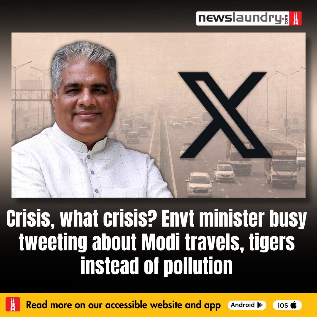 newslaundry's tweet image. The ministry has cautioned journalists to rely only on the CPCB AQI readings, while the US Embassy pegged Monday’s pollution levels at three times more than the official data.

newslaundry.com/2024/11/19/cri…