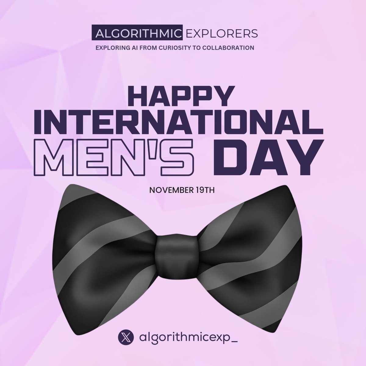 The_muche's tweet image. 🌟 Happy International Men’s Day! 💪
Today, we celebrate the strength, resilience, and achievements of men breaking barriers and inspiring change.
At Algorithmic Explorers, we honor every man driving growth, and a brighter future.
#InternationalMensDay #AlgorithmicExplorers