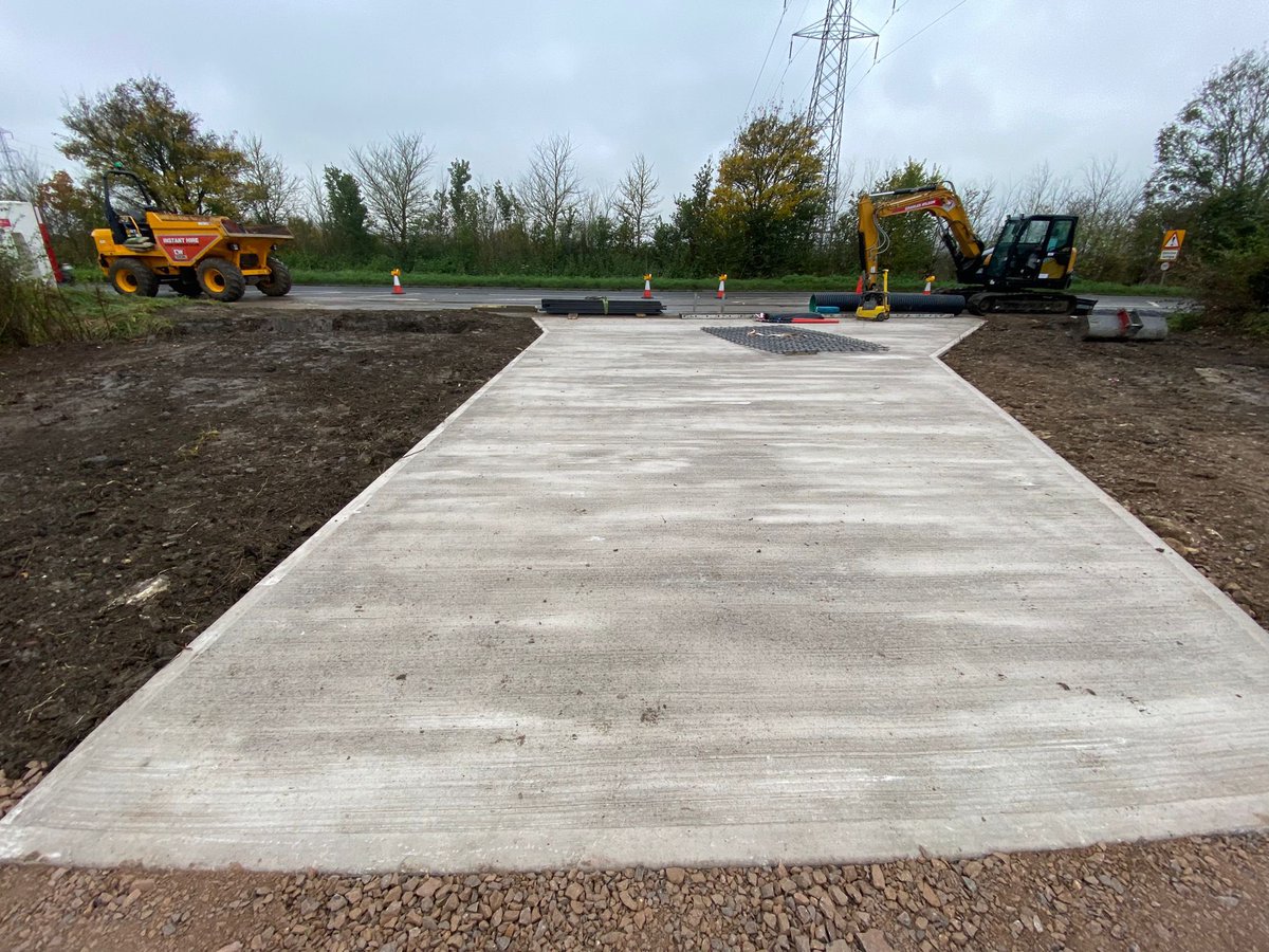 Another solar project got underway two weeks ago in Oxfordshire. We had to form a new section 184 highway entrance on a very busy carriageway.