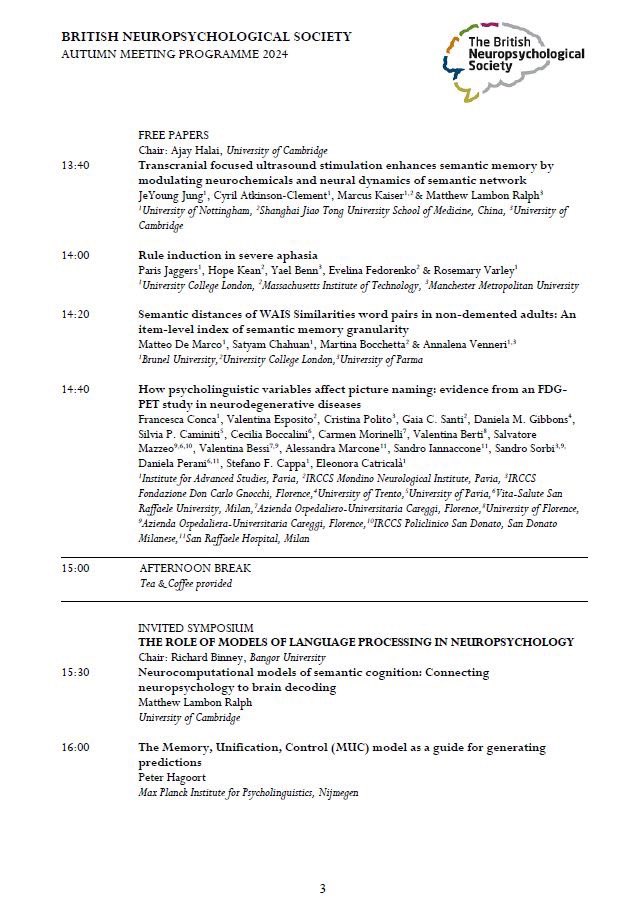 The British Neuropsychological Society tweet media