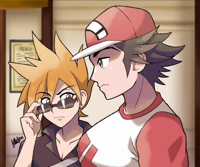 Hi if you enjoy Namelessshipping/Reguri/Gurire you should consider following me I draw these two a lot, they fundamentally rewired my brain LOL I also draw a lot of Pokegirls and Danganronpa inbetween!