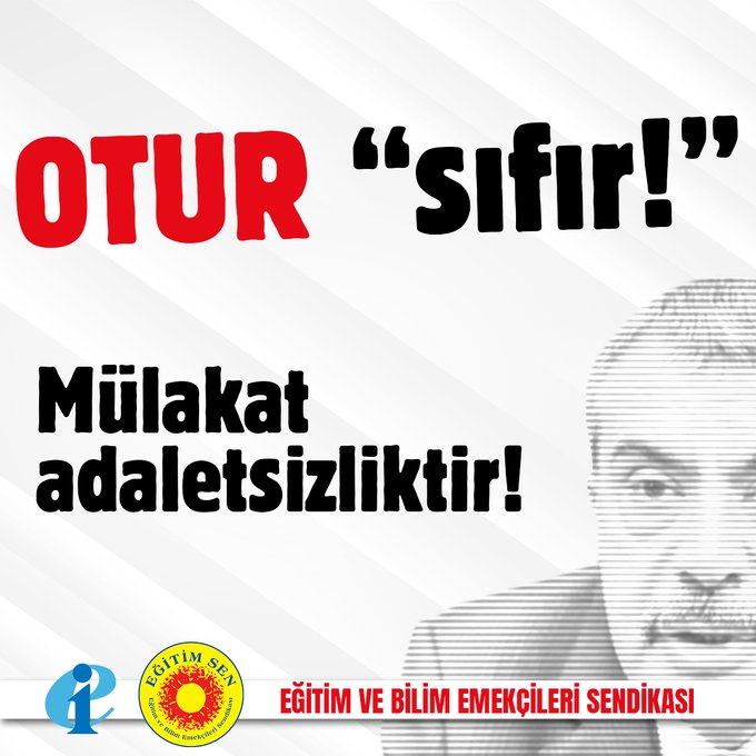 Mülakat sonucu haksız hukuksuz bir şekilde ataması yapılmayan öğretmenler bir an önce atanmalıdır! #AdaletİçinEkYerleştirme
<a href="/egitimsen/">Eğitim Sen</a>