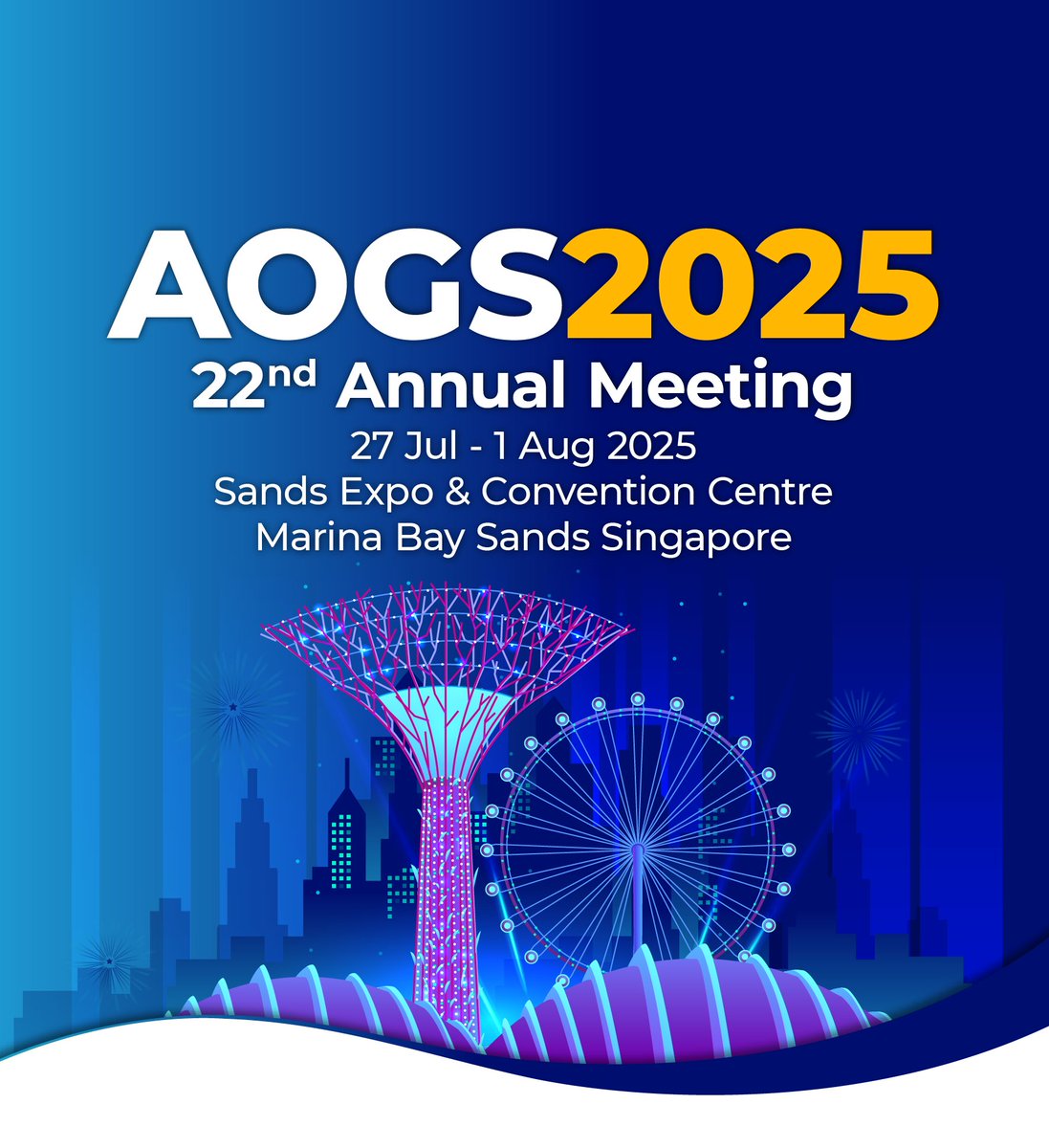 🚀 Call for Abstracts &amp; Funding Support at  #AOGS2025 !

Join us at Marina Bay Sands, Singapore (27 July - 01 Aug 2025) to present your research in 300+ sessions 🌍

🔗 Submit Abstracts: [asiaoceania.org/aogs2025/publi…)

💰 Funding Details: [asiaoceania.org/aogs2025/publi…)

#Research #AOGS