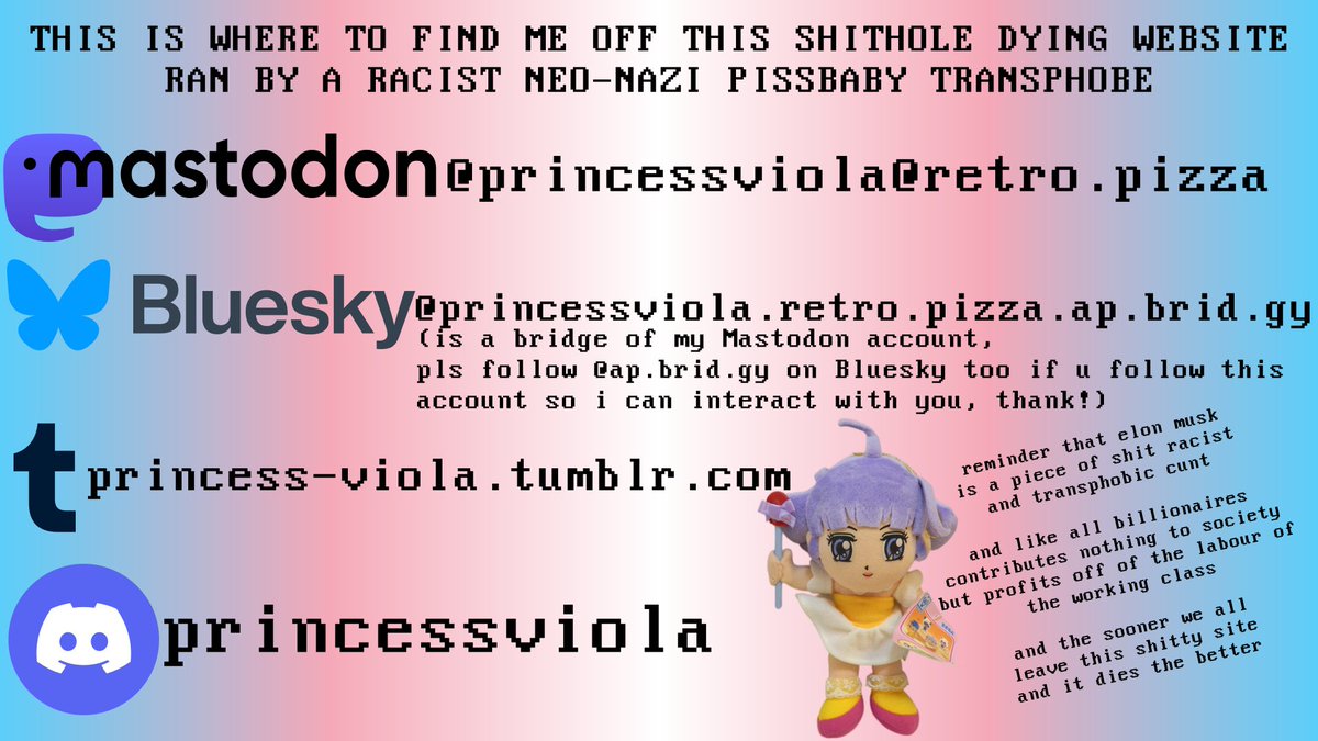 Sailor_Viola's tweet photo. wow, look! an updated 'where to find me post' because i went ahead and made a proper bluesky account too! (in the second image) https://t.co/V7GPiNPUeq