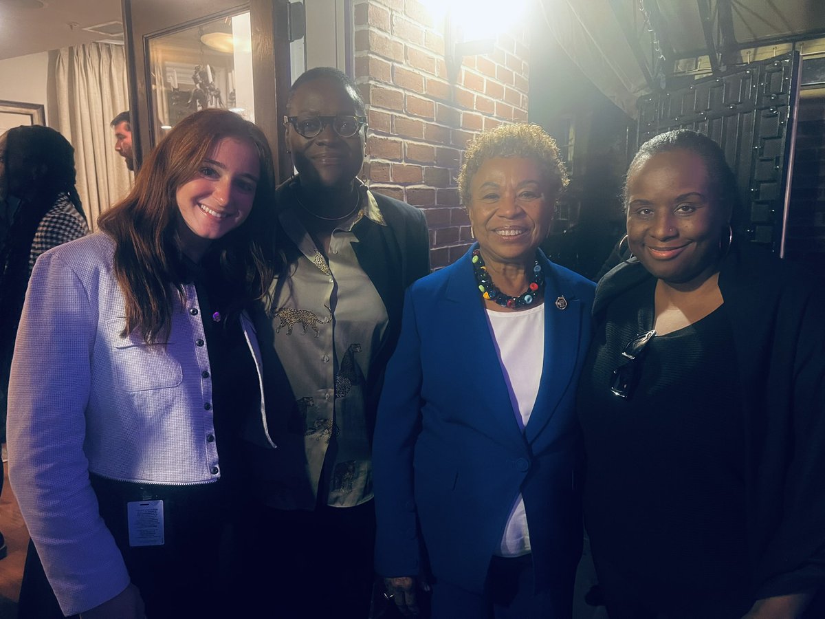 angekwemo's tweet photo. y colleagues and I attended a reception honoring Congresswoman Barbara Lee who is retiring. From the black panther party to hall of congress, she is the symbol of courage and dedication to public service. La luta continua. https://t.co/9RV8DaUs6B