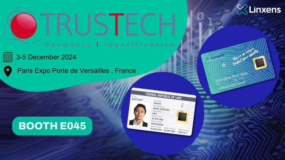The countdown is on! 🚀 
Join us at TRUSTECH 2024, Booth E045, Dec 3-5, in Paris. 
Explore smart access, secure identity, payments, &amp; more with our experts. Let’s shape the future of connectivity together! 🌐✨ #TRUSTECH2024 #Innovation #SmartConnectivity