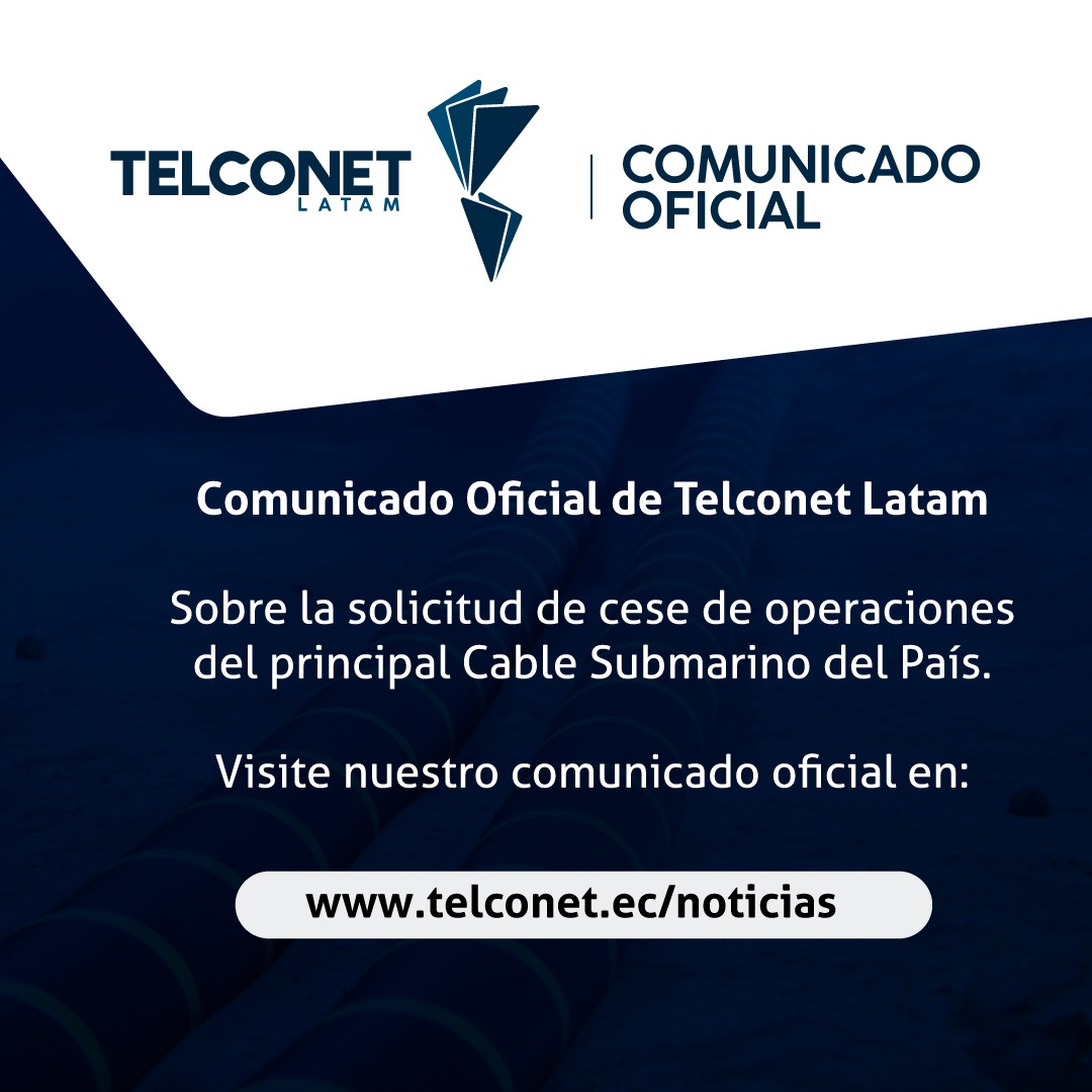 Comunicado Oficial de Telconet Latam a nuestros clientes y comunidad:
telconet.ec/noticias/item/…