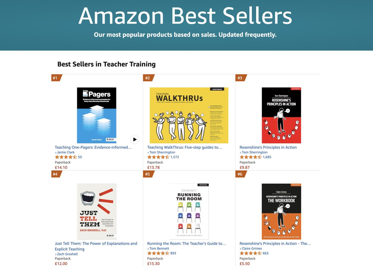 Jamie Clark (@xpateducator) on Twitter photo 🤯 The explosion of edu-books in recent years has been mind blowing. My personal collection has had a massive impact on my classroom practice. Incredibly honoured to see <a href="/OnePagersEdu/">Teaching One-Pagers</a> up there with these greats!
<a href="/WALKTHRUs_5/">Walkthrus</a> <a href="/teacherhead/">Tom Sherrington</a> <a href="/MrZachG/">Zach Groshell</a> <a href="/CsargeyG/">Claire Grimes</a> <a href="/tombennett71/">Tom Bennett OBE</a> 🤯 The explosion of edu-books in recent years has been mind blowing. My personal collection has had a massive impact on my classroom practice. Incredibly honoured to see <a href="/OnePagersEdu/">Teaching One-Pagers</a> up there with these greats!
<a href="/WALKTHRUs_5/">Walkthrus</a> <a href="/teacherhead/">Tom Sherrington</a> <a href="/MrZachG/">Zach Groshell</a> <a href="/CsargeyG/">Claire Grimes</a> <a href="/tombennett71/">Tom Bennett OBE</a>