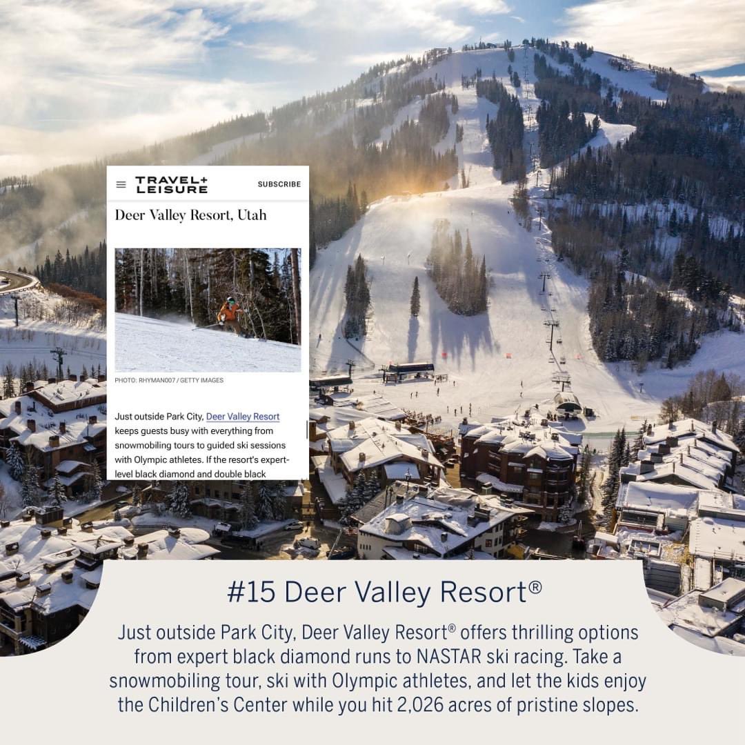 Bradthompsonpc's tweet photo. When Travel + Leisure names not one, not two, but three Utah resorts among the best in the U.S.: our mountain community is something special.

As your local expert, I’m passionate about helping clients discover this incredible area. Let’s find your perfect mountain escape! https://t.co/YcJOouVb3D