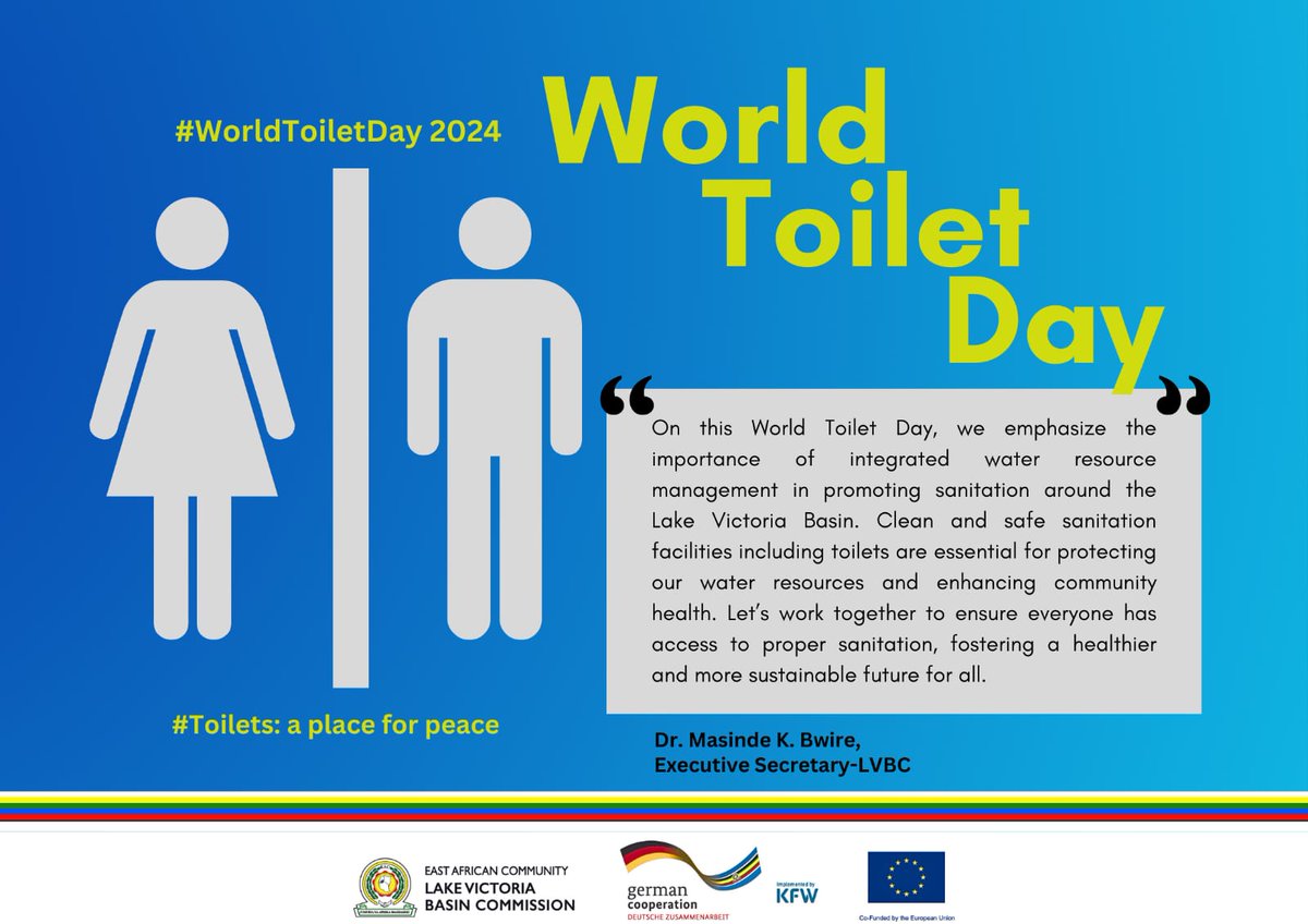 EAC_LVBC's tweet photo. LVBC through Integrated water resources management project joins the rest of the world in commemorating World Toilet Day 2024. Toilets: A place for peace"

#WorldToiletDay https://t.co/tPW3Klx9iz