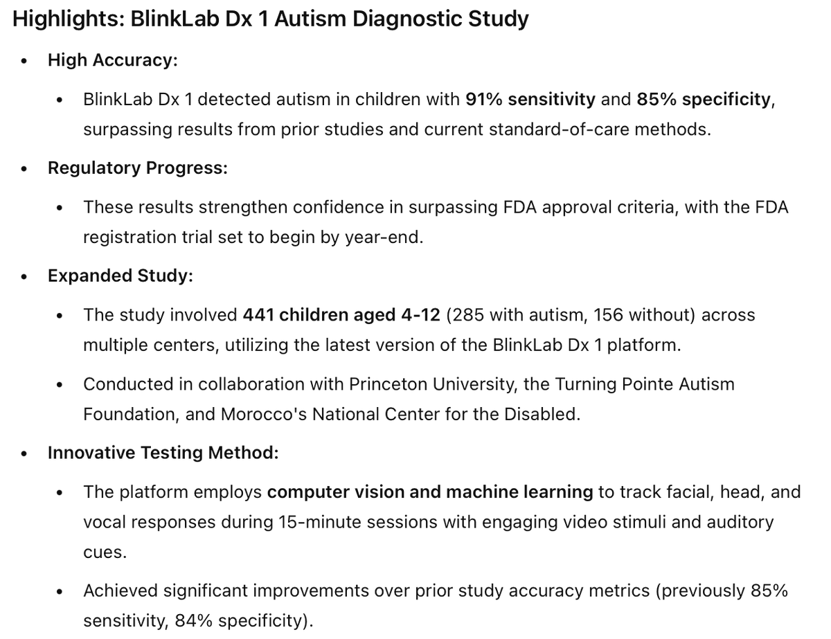 DocRajuA's tweet photo. #Autism diagnosis often involves multiple visits and tests. ASX: $BB1 has released promising results, and I’m looking forward to their peer-reviewed article being published in a scientific journal #BlinkLab #autismawareness 🔝 23% https://t.co/hXD5JxRB2p