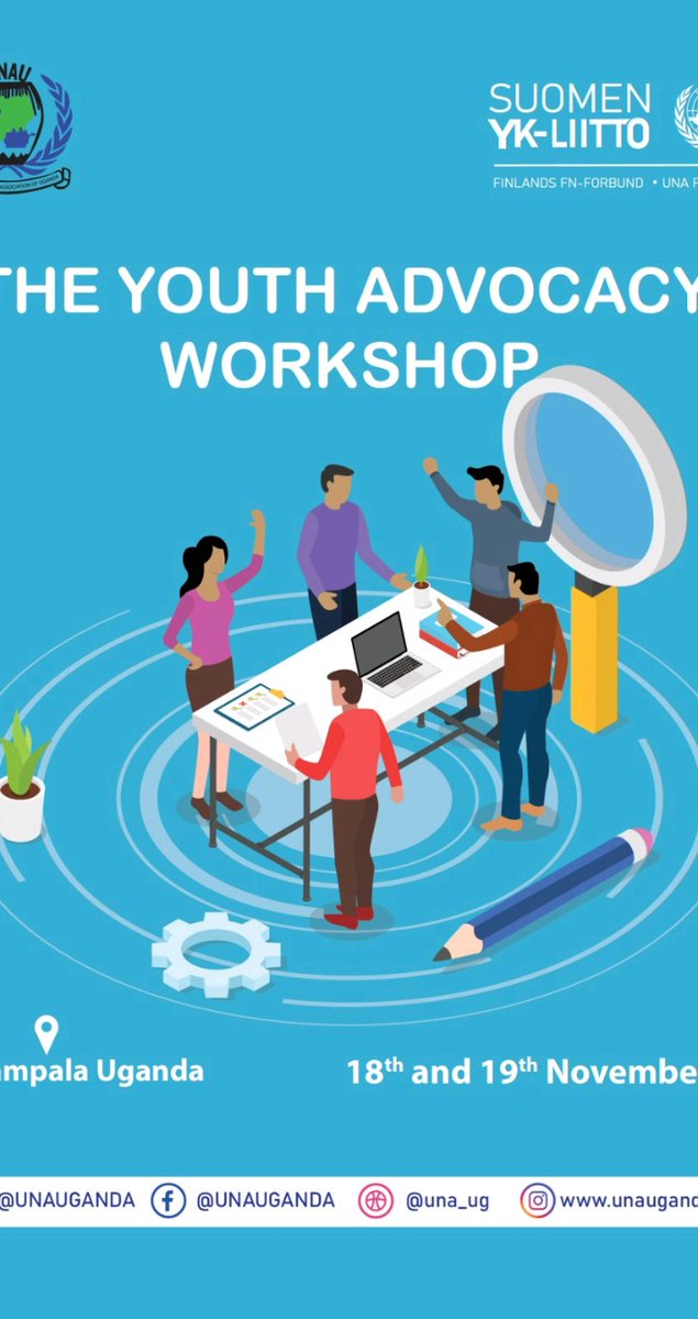 Accelerating SDG's Implementation needs a combined action that everyone has a responsibility to play in tackling atleast one of the Goals...here we are for the Youth Advocancy Workshp because Youths we are Accountable for the future 
<a href="/BagumaRT/">Baguma T. Richard</a> <a href="/lynderlinda/">Lynder🇺🇬</a> <a href="/UNAUGANDA/">UNA UGANDA</a> <a href="/UNAFinland/">Suomen YK-liitto</a>