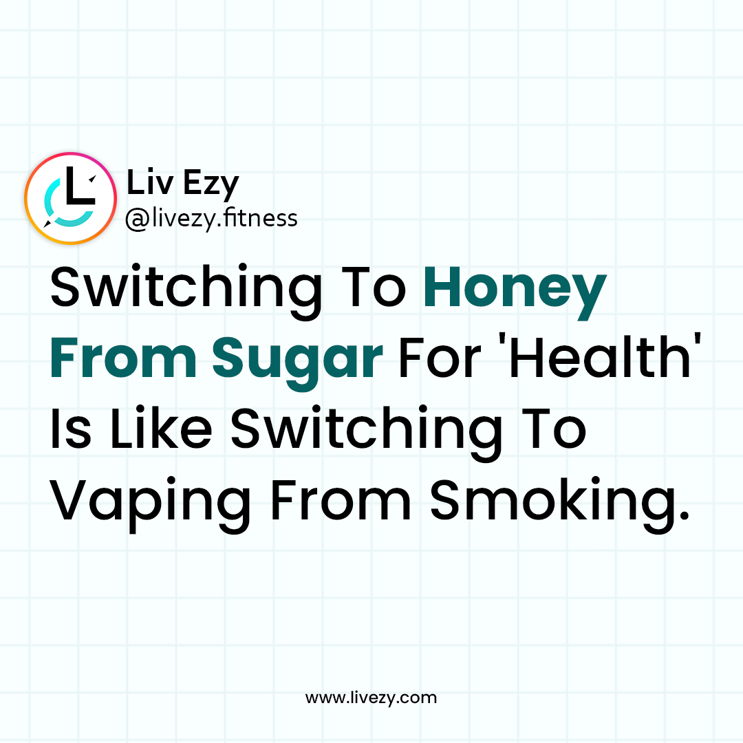 livezyfitness's tweet photo. While honey is more natural than sugar and offers trace nutrients, it’s still a form of sugar and should be consumed in moderation. DM for #onlinecoaching #livezy #fitness #health #transformation #weightloss #mythbreaker https://t.co/RO4vaau0tF