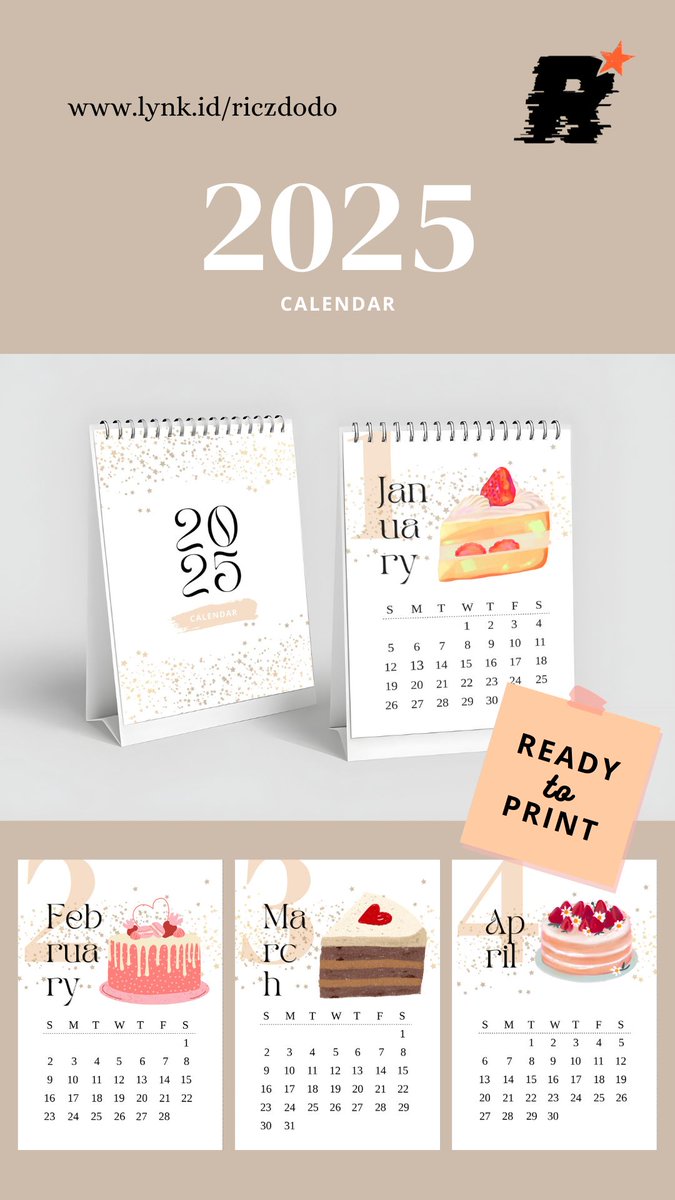 riczdodo's tweet photo. Digital products download are ready. Calendar 2025 with cake theme ready to be yours! Grab it now!
size A5 portrait
Link on bio (digital products)
#calendar2025 #Calendar #cake #DigitalProducts #lynk https://t.co/x8a8DIQ42C