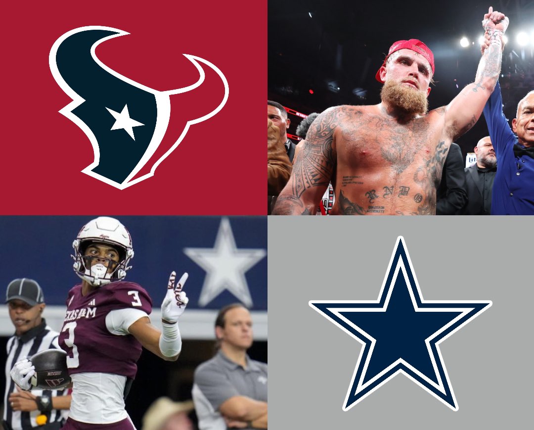 ghetto_gronk's tweet photo. Wins at AT&amp;T Stadium this season:

Houston Texans: 1
Jake Paul: 1
Texas A&amp;M: 1

Dallas Cowboys: 0 https://t.co/aMgUlD5eTm