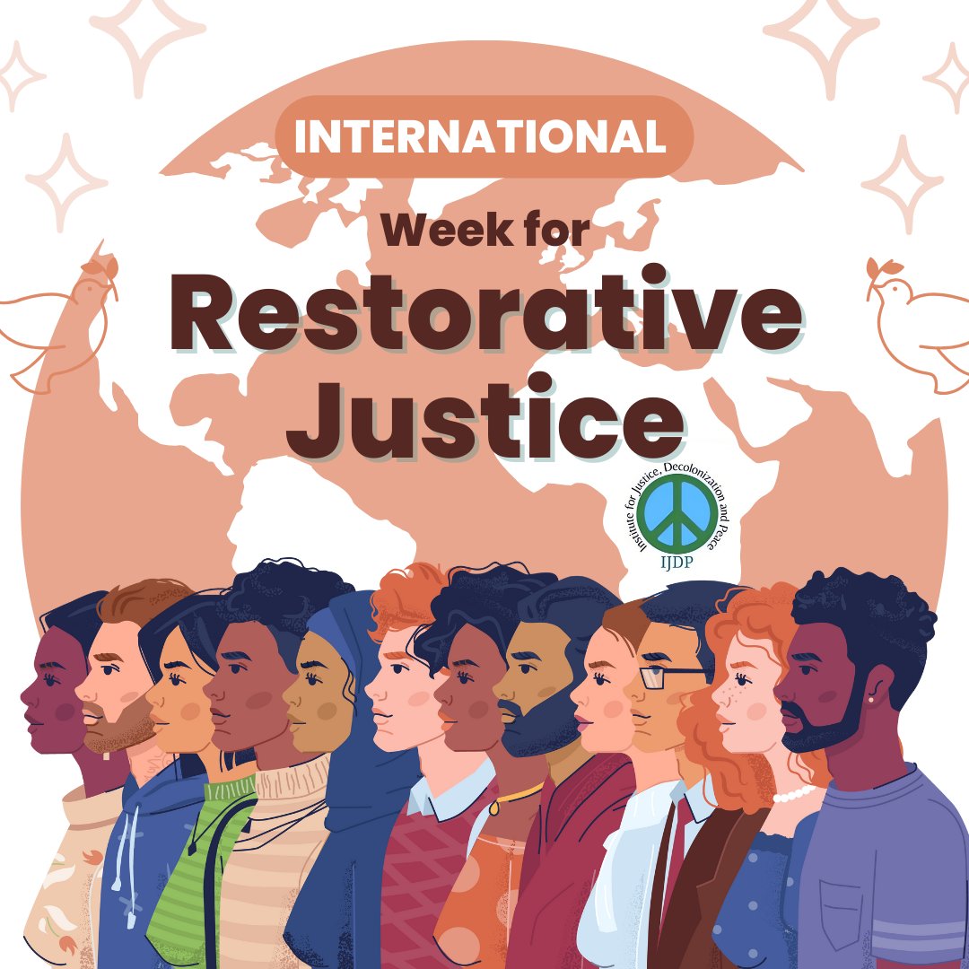 ijdpcanada's tweet photo. Happy Restorative Justice Week 2024!! Institute for Justice, Decolonization and Peace (IJDP) is proud to promote Restorative Justice across the world. #RJWeek2024 #restorativejusticeweek #RestorativeJustice #rjweek #restorativejusticeinitiative https://t.co/s8X7j5H2GK