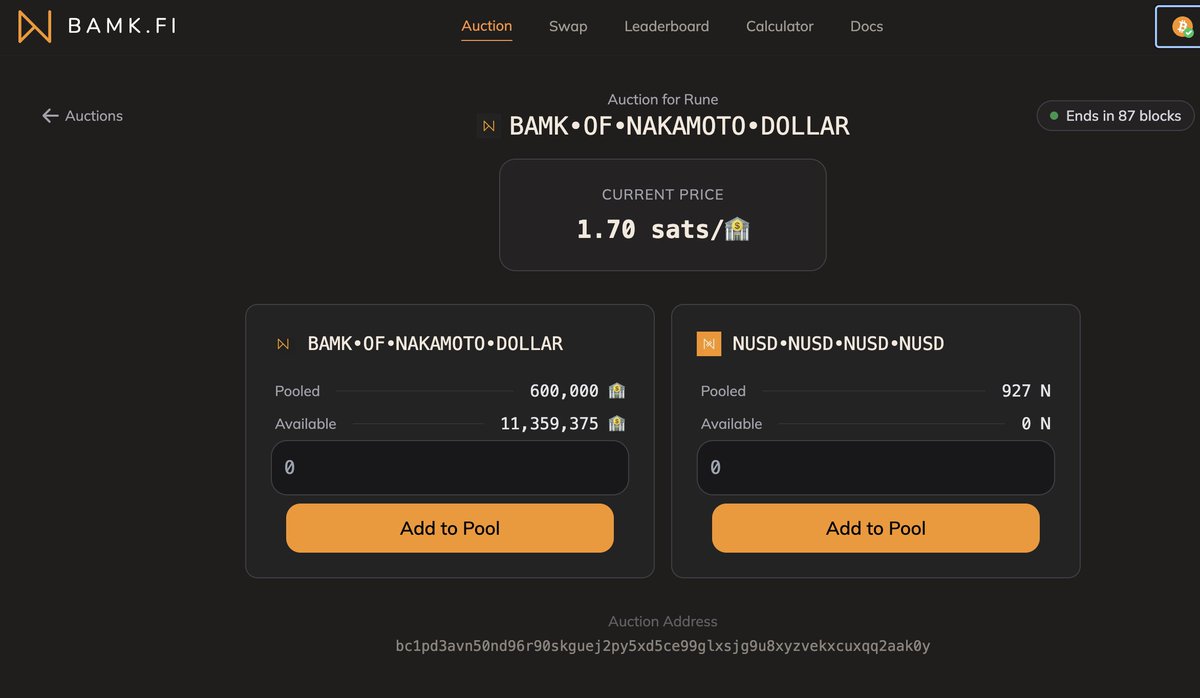 markjeffrey's tweet photo. BAMK $NUSD launches auctions ....

Interesting ;) https://t.co/IiaC5glUCb
