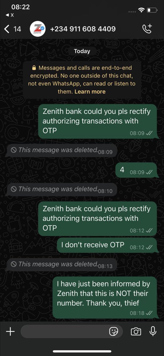 Dear world, be aware of these thieves. <a href="/ZenithBank/">Zenith Bank</a> see your impersonators. Dear thief, no, I won’t