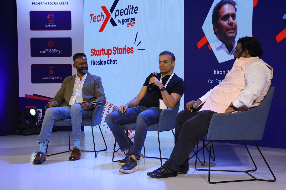 TechXpedite's tweet image. The Startup Stories session at TechXpedite Hyderabad featured inspiring journeys from Kashyap Reddy (Hitwicket) &amp;amp; Kiran Babu (Rava AI), sharing insights on building and scaling startups. Moderated by Ajay Ramasubramaniam.

Apply now: bit.ly/txpdapp
#TechXpedite2024