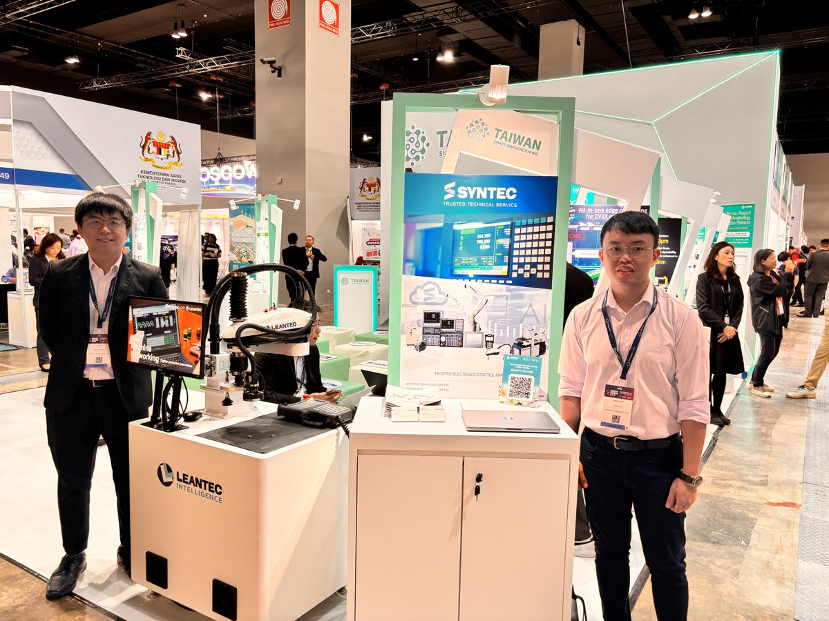 SyntecGroupTeam's tweet image. Visit #Syntec at Smart Nation Expo in Kuala Lumpur🌟 
Dive into the future of #smartmanufacturing and #Industry40 with Syntec as we showcase the Green Industrial Revolution through #robotics and #automation solutions🤖

📍Booth 4078, Level 1, Hall 4, MITEC
⏰November 19–21, 2024