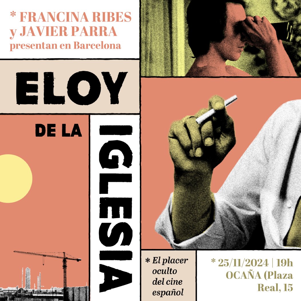 📽️ El lunes 25 de noviembre, dentro del Barcelona Queer Film Festival, presentamos 'Eloy de la Iglesia. El placer oculto del cine español en el <a href="/ocanabcn/">Ocaña Barcelona</a>. Contaremos con <a href="/francinaribes/">francina ribes</a>, una de las autoras del libro, y <a href="/xavipargon/">Javier Parra</a>. Los ejemplares los llevará <a href="/antinouslibros/">librería antinous</a>.