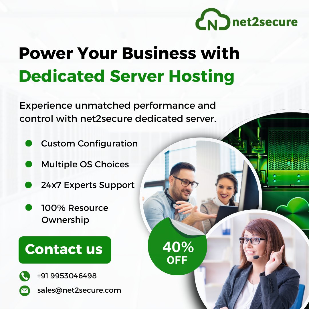 Net2Secure's tweet image. 🚀 Unleash Power, Save Big! 🚀

Get 40% OFF on our high-performance Dedicated Servers – Speed, security, and control at an unbeatable price! 💻💡

💥 Hurry, limited time offer! 💥
 
#DedicatedServer #HostingSale #HostingSolution #HostingServices #Net2Secure #net2secure