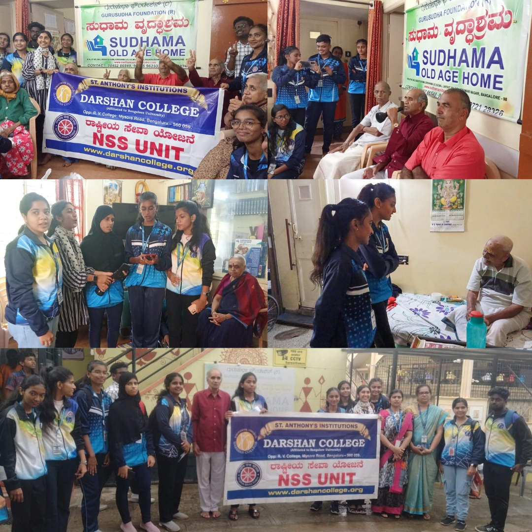SudhamaHome's tweet photo. The NSS group from Darshan College visited Sudhama Old Age Home. 

Through jolly interactions, stories, and shared activities, the students created moments of happiness and connection. https://t.co/N0IOm8KBLn