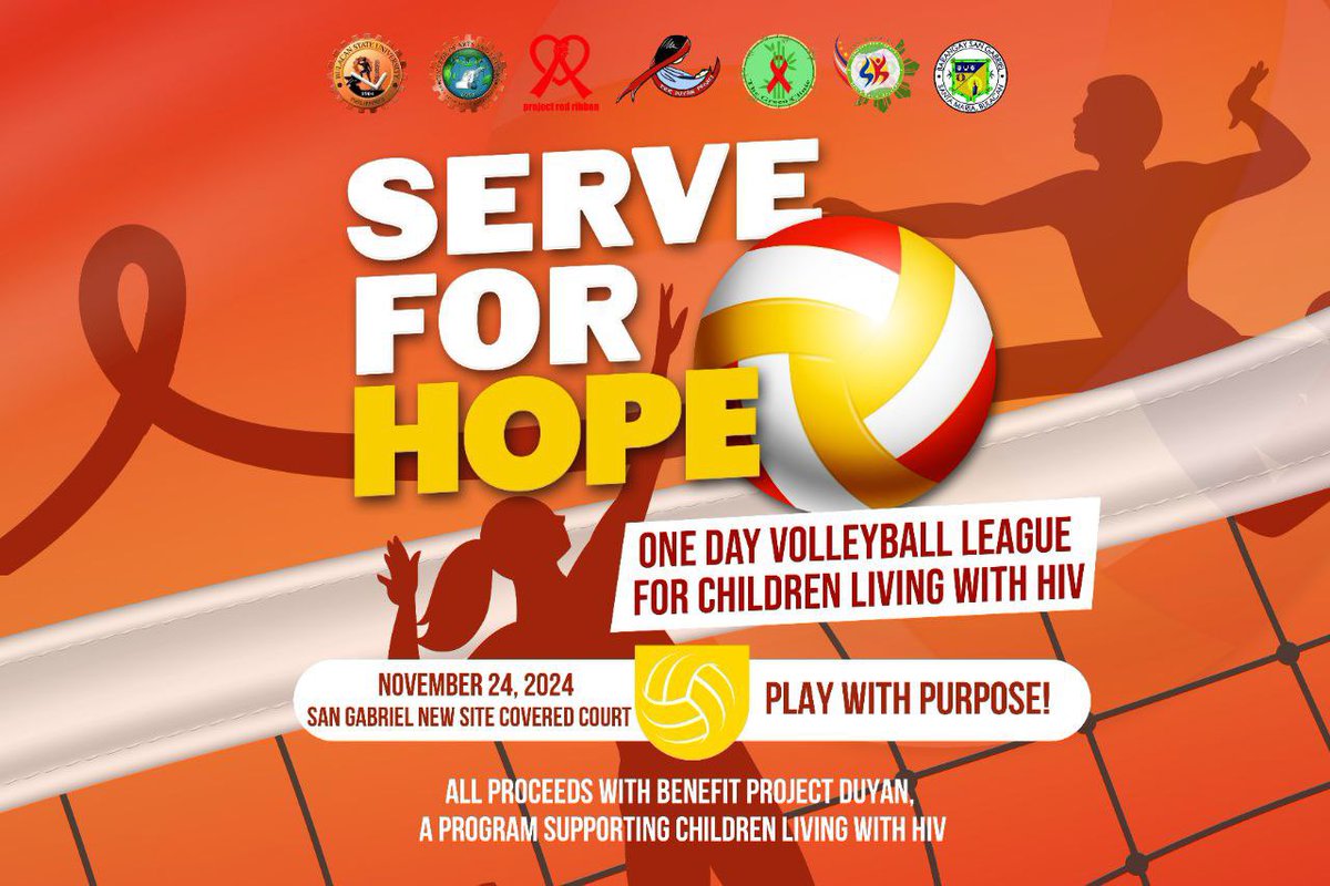 ProjectDuyan's tweet photo. ONE DAY VOLLEYBALL LEAGUE FOR A CAUSE

Sama-sama tayong maglaro at magtulungan upang magbigay ng suporta para sa mga batang may HIV. Bawat serve, set, at spike ay pag-asa ang maihahatid sa kanila, kaya tara na!

Serve for hope! 
Serve with purpose! https://t.co/AYoRVv92tC