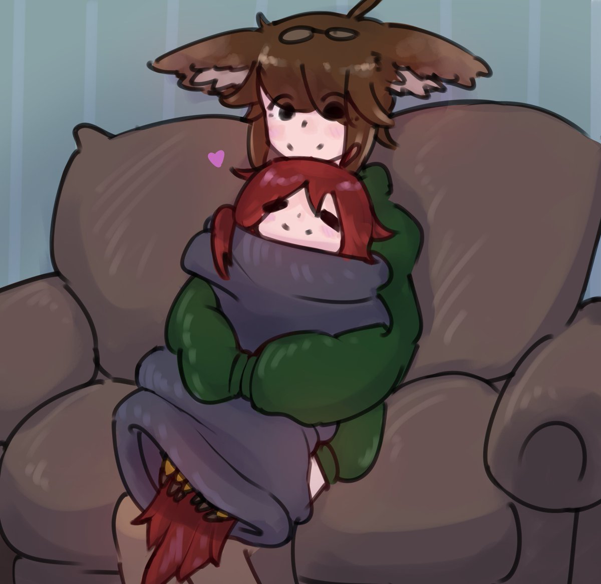 pigeondoodles's tweet image. cozy phoenix cuddles