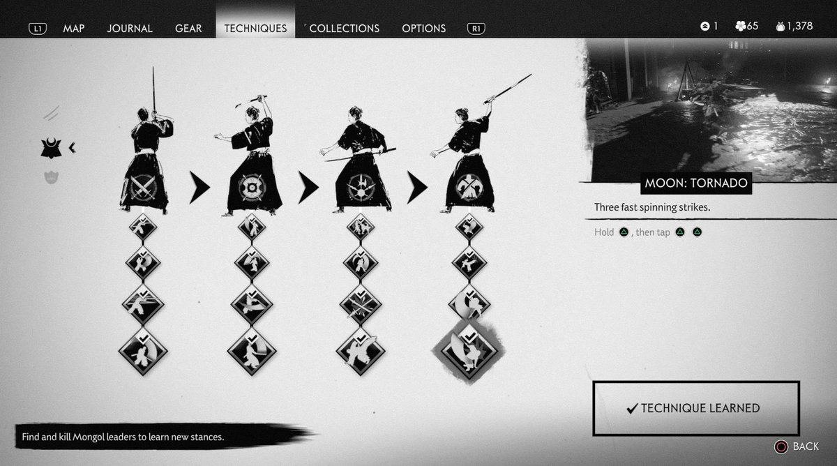 StotesThe's tweet photo. In my Ghost of Tsushima stream, despite not playing for a while, I scored 3 Technique Points,  completed some rescues, and I unlocked all of my Stances' moves!
#GhostOfTsushima #Twitch #smallstreamers #TwitchStreamers https://t.co/ATnwrGSfDN