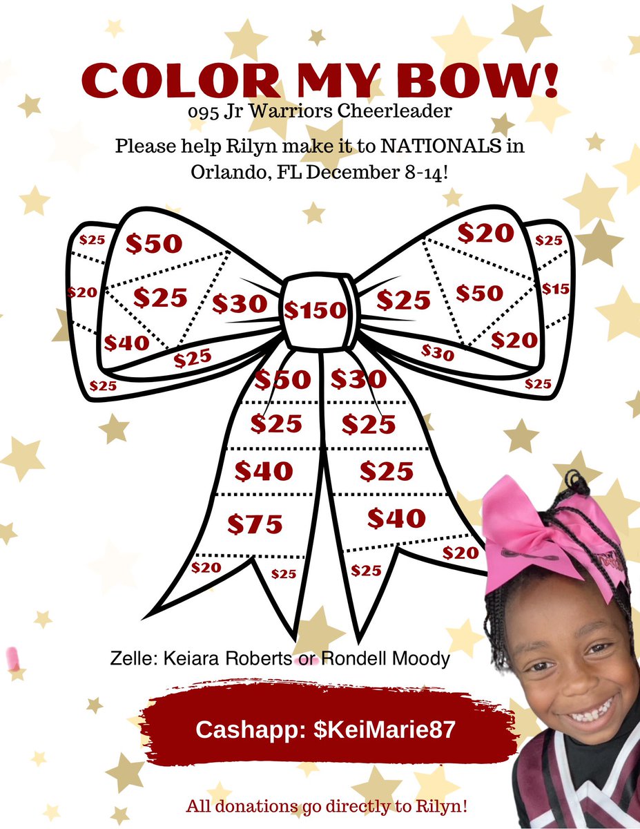 dell_wavy's tweet photo. My baby made nationals in her first year of cheerleading any help to get her there will be greatly appreciated https://t.co/OMuPtxpNBe