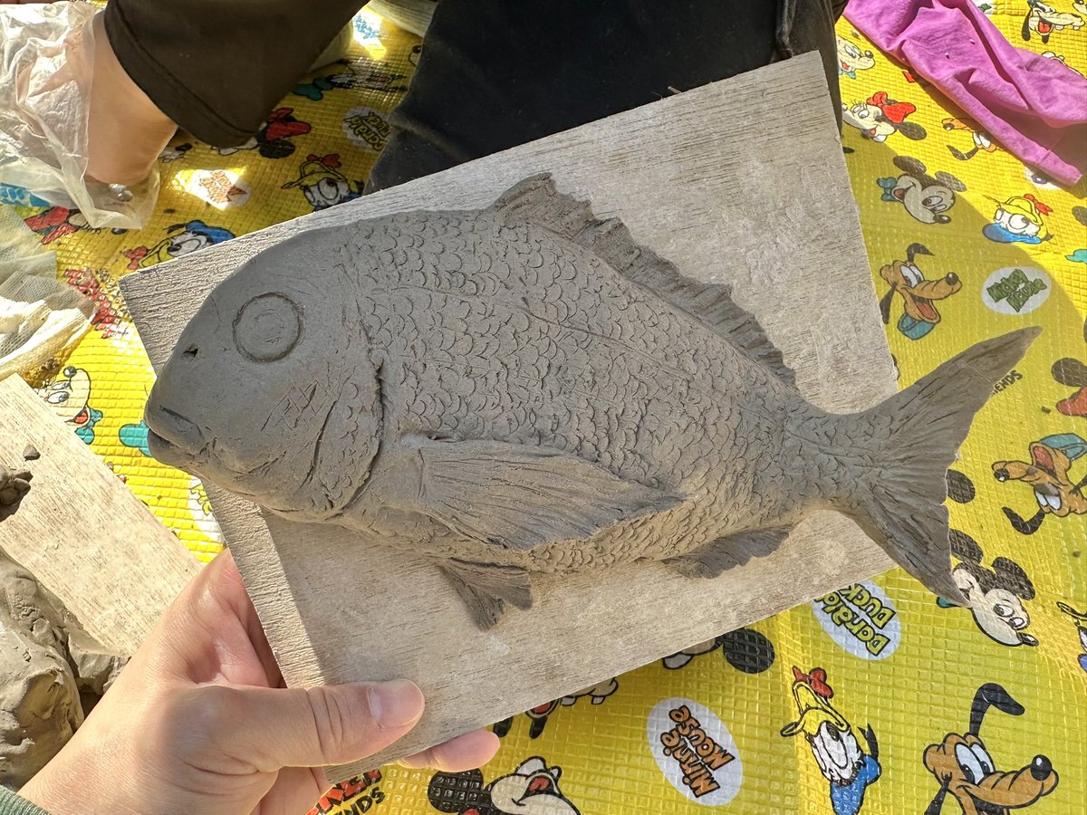 この前子供達と参加した熱田神宮彫塑コンクール入選してた。 子供達に