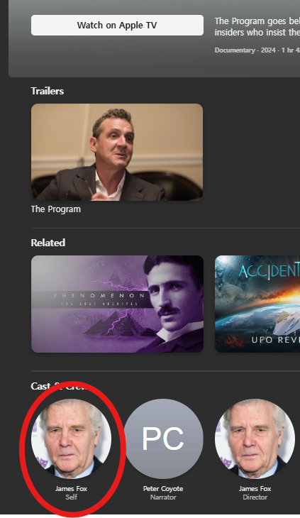 Ey <a href="/jamescfox/">James Fox</a> I was gonna check out the trailer of The Program on AppleTV and you look alot older than I remembered. <a href="/AppleTV/">Apple TV</a>