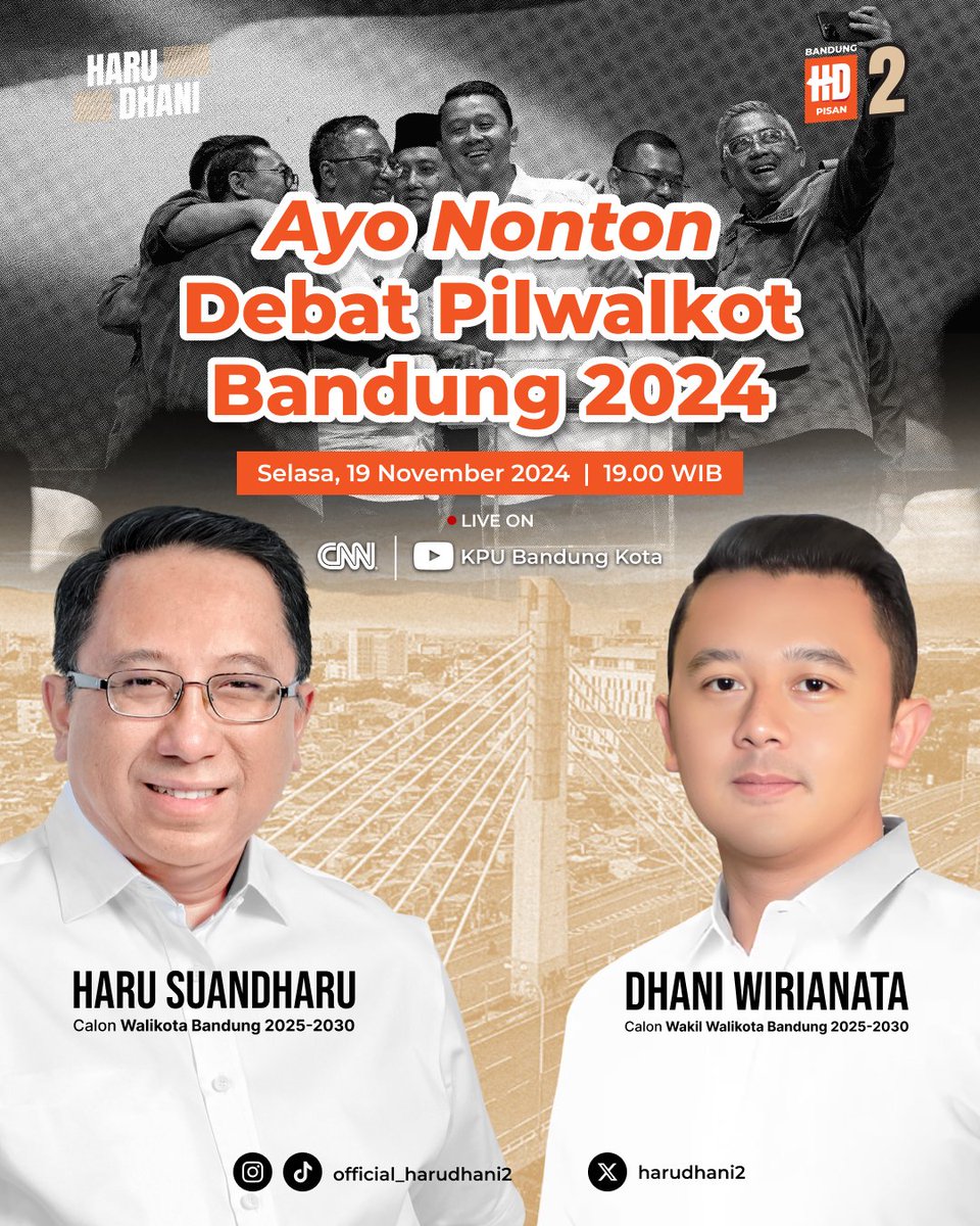 HaruDhani2's tweet photo. [DEBAT TERAKHIR PILWALKOT BANDUNG 2024 https://t.co/ToDbLIXhKw