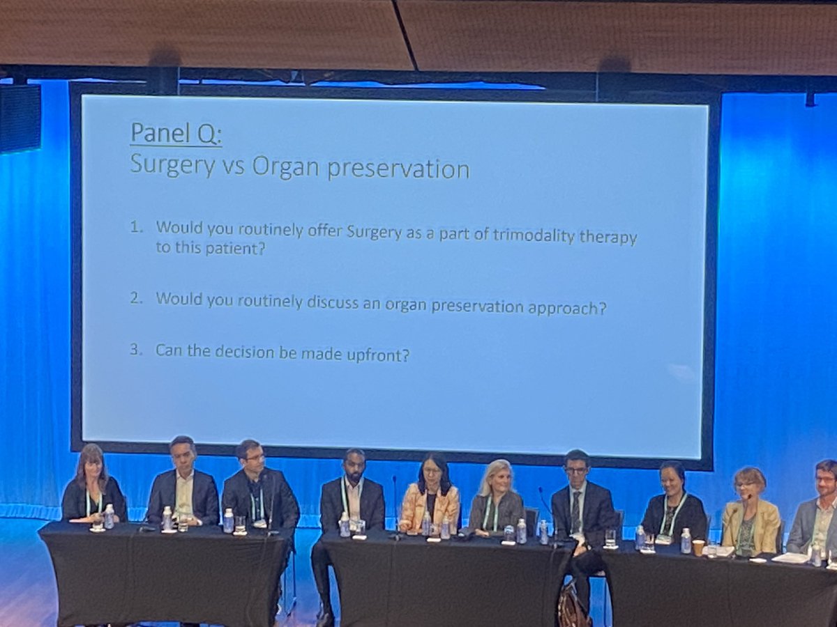 drsarahhayes's tweet photo. Get buckled in! We are just starting the #LowerGI MDT session at the @GICancer #AGITG24 ASM. Dr Ankit Jain is presenting the first #rectalcancer case (staged at T3b N2aโฆmaybe?), with discussion from our esteemed panel of experts. Whatโs the treatment goal here? https://t.co/boTe6v15sH