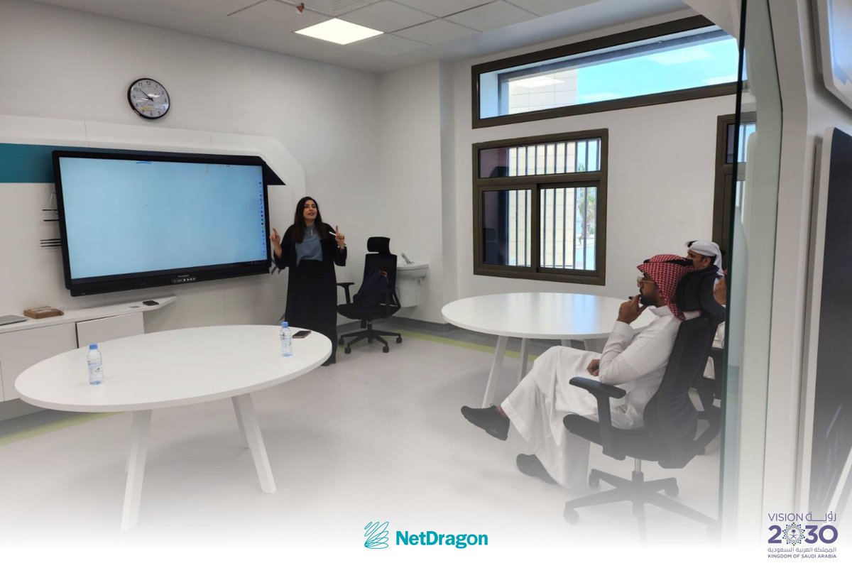 NetDragonSaudi's tweet photo. في NetDragon، نؤمن بأن المعلمين هم أساس رحلة التعليم. مؤخرًا، قادت مديرة نجاح العملاء وقائدة التدريب، ميرا، جلسة تدريبية ملهمة في iHUB مع مجموعة من المعلمين المتميزين الذين أظهروا حماسًا ودافعًا كبيرًا أثناء استكشافهم للتقنيات المبتكرة المتوفرة الآن في iHUB.
تمكين المعلمين من خلال التعلم مدى الحياة والتطوير المهني المستمر هو جزء أساسي من رسالتنا. 
نحن فخورون بدعم نمو المعلمين وتزويدهم بالأدوات والمهارات اللازمة لقيادة فصولهم الدراسية في عصر الرقمنة. يتماشى ذلك مع رؤية السعودية 2030، حيث يتطور التعليم من خلال التحول الرقمي والارتقاء بمهارات المعلمين، لتجهيز الجيل القادم لمستقبل مشرق.
يشرفنا أن نكون جزءًا من هذا التحول ودعم المعلمين في كل خطوة!

At NetDragon, we believe that teachers are at the heart of the education journey. Recently, our Customer Success Manager and Training Lead, Mira, conducted an inspiring training session at the iHUB with a group of dedicated teachers, who displayed incredible motivation and enthusiasm as they explored the innovative technologies now available in the iHUB
Empowering educators through lifelong learning and continuous professional development is essential to our mission. We’re proud to support teachers’ growth, equipping them with the tools and skills they need to lead their classrooms in the digital age.

This aligns with Saudi Vision 2030, where education is evolving through digital transformation and teachers’ upskilling to prepare the next generation for a bright future.
We are honored to be part of this transformation and to support educators every step of the way

#Netdragon #Netdragonwebsoft #iHUB #SaudiVision2030 #EmpoweringEducation #PD