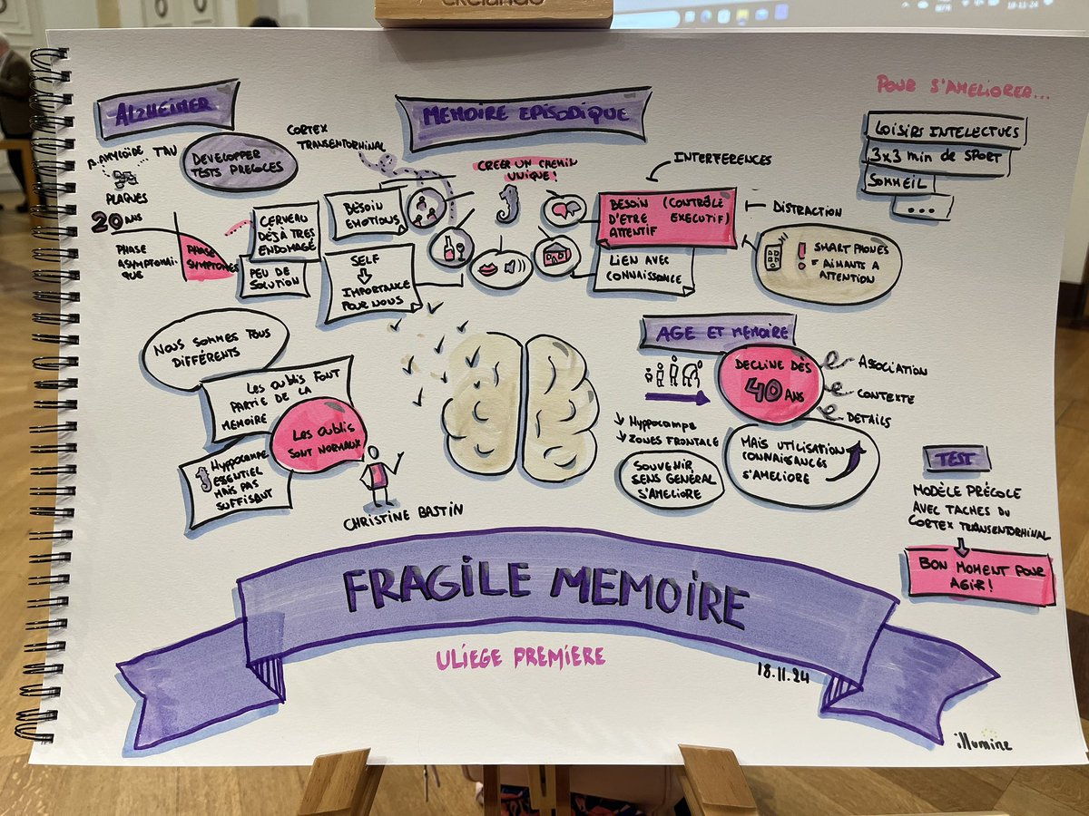 Illumine: Scientific illustration by a scientist (@adeline_deward) on Twitter photo Yesterday, I had the pleasure of live-drawing 🎨 <a href="/Christi99886417/">Christine Bastin</a> conference on memory disorders & Alzheimer's disease 🧠💡. It's always enriching to visually translate complex topics with color & clarity.
Thanks to <a href="/bernardrentier/">Bernard Rentier</a> & <a href="/AUliege/">Les Amis de l’Université de Liège</a> for the opportunity! 🌟 Yesterday, I had the pleasure of live-drawing 🎨 <a href="/Christi99886417/">Christine Bastin</a> conference on memory disorders & Alzheimer's disease 🧠💡. It's always enriching to visually translate complex topics with color & clarity.
Thanks to <a href="/bernardrentier/">Bernard Rentier</a> & <a href="/AUliege/">Les Amis de l’Université de Liège</a> for the opportunity! 🌟