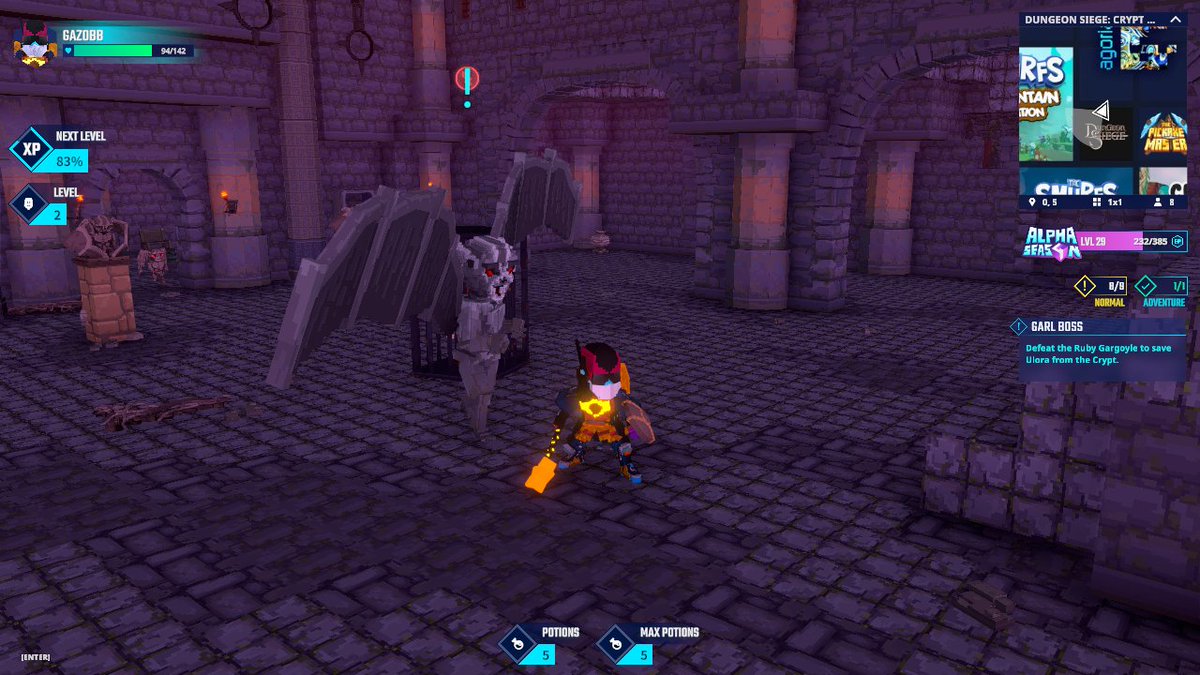 Face to face with the Gargoyle Boss in Crypt of the Sacred Blood in <a href="/TheSandboxGame/">The Sandbox</a>. Wish me luck in this epic showdown! 🗿⚔️ <a href="/SquareEnix/">Square Enix</a> register-landings.sandbox.game/alphaseason4-s… #TheSandbox #AlphaSeason4 #AS4SocialChallenge