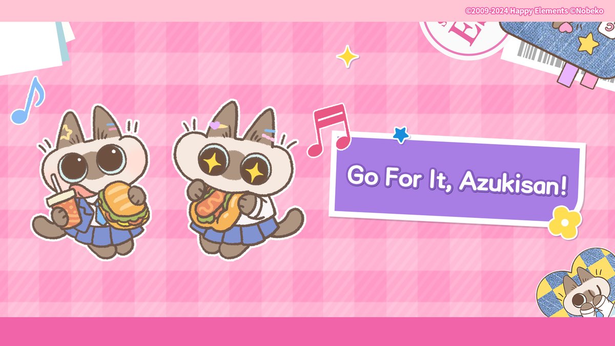 enstarsmusic_EN's tweet photo. 🐱Welcome! ~Azukisan's Idol Class~ starts now!
⏰Time: 11/21 12:00 PM ~ 12/06 11:59 PM (GMT-5)
Share Azukisan's photo using the "SHARE" button on the event page and hashtag #AzukisanIdolClass! After the event, we'll give 200 Diamonds to 10 random participants. https://t.co/tnh1pGPZUM