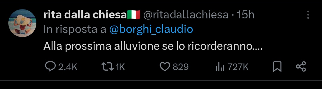 FC_INTER_TWEETS's tweet image. Ma quanto schifo fa la #destra che con l'alluvione in Emilia Romagna si è sfregata le mani e ha iniziato con la sua propaganda priva di fondamento sperando finalmente di vincere le regionali. E poi dopo aver perso, augura ai propri cittadini nuove alluvioni ? #luridi
