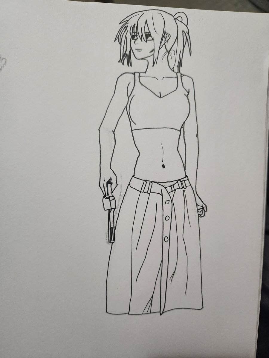 I feel like I messed up the gun she's holding, but it turned out pretty good otherwise!

#art
#artmoots