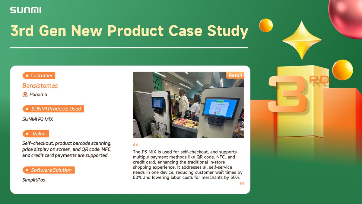 sunmitech's tweet photo. The #SUNMI #3rdGen flagship, the all-in-one enterprise tablets - V3 MIX and P3 MIX, are truly comprehensive! 🎊  Today, let's first appreciate their daily presence in diverse scenarios! 👏
Click on the images below for more details.👇 
#PointOfSale #AllinOne #payments https://t.co/q6WCpuOnUK