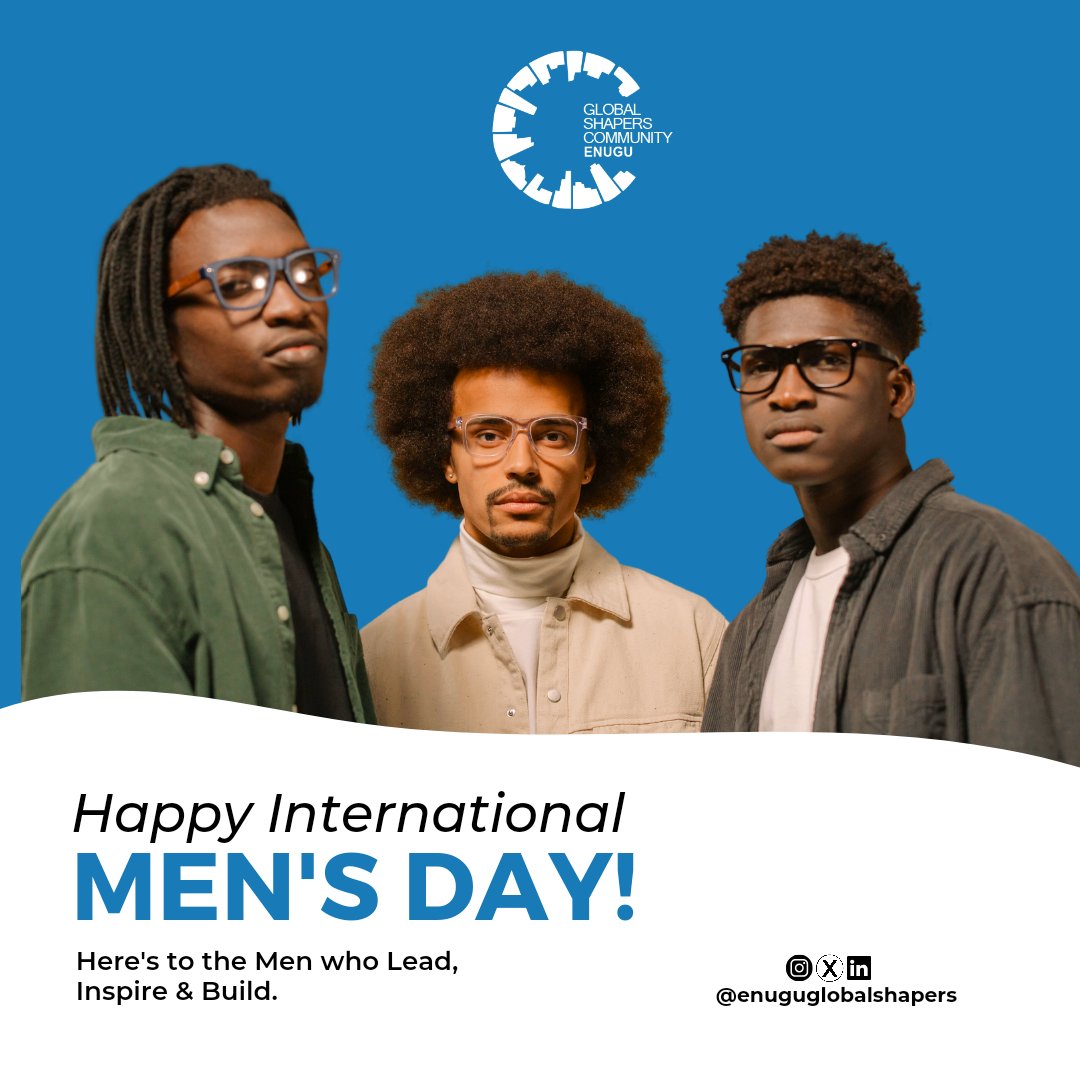 Happy International MEN'S DAY! 💙✨

Today, we appreciate fathers, mentors, teachers, leaders, role models, and friends who contribute to positive change and inspire those around them.

Happy International Men's Day! 🎉 

#happyinternationalmensday #mensday #globalshapers