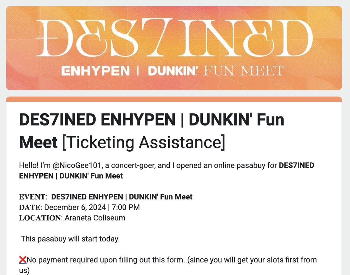 NicoGee101 Ticket Assistance tweet media